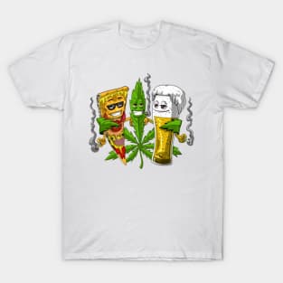 Weed Beer and Pizza Stoners T-Shirt
